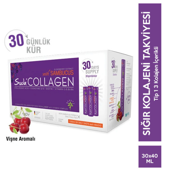 Suda Collagen şeftali aromalı 40 ml x 30 Shots